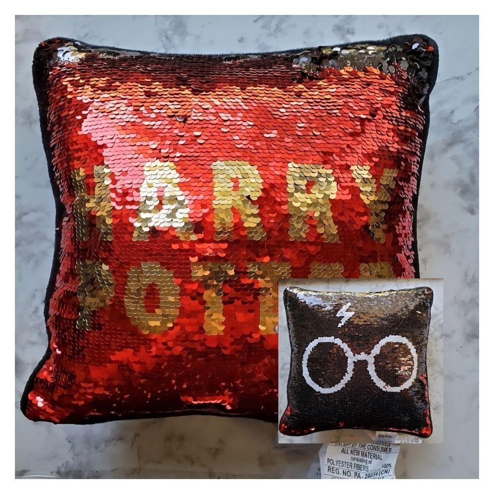 Reversible Sequin Harry Potter Decorative Pillow